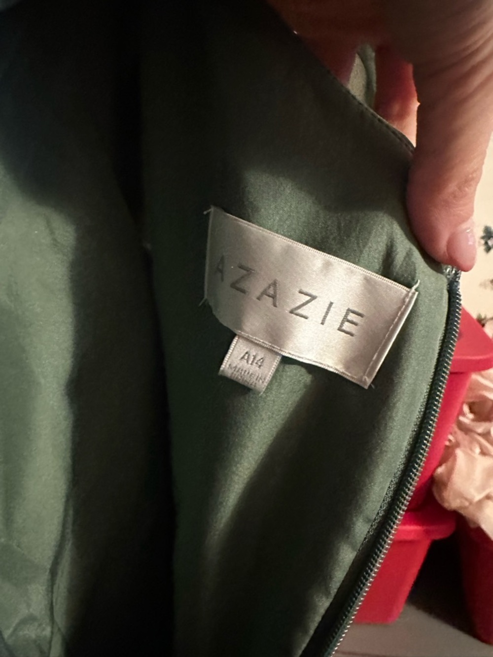 Azazie Deep Green Evening Dress